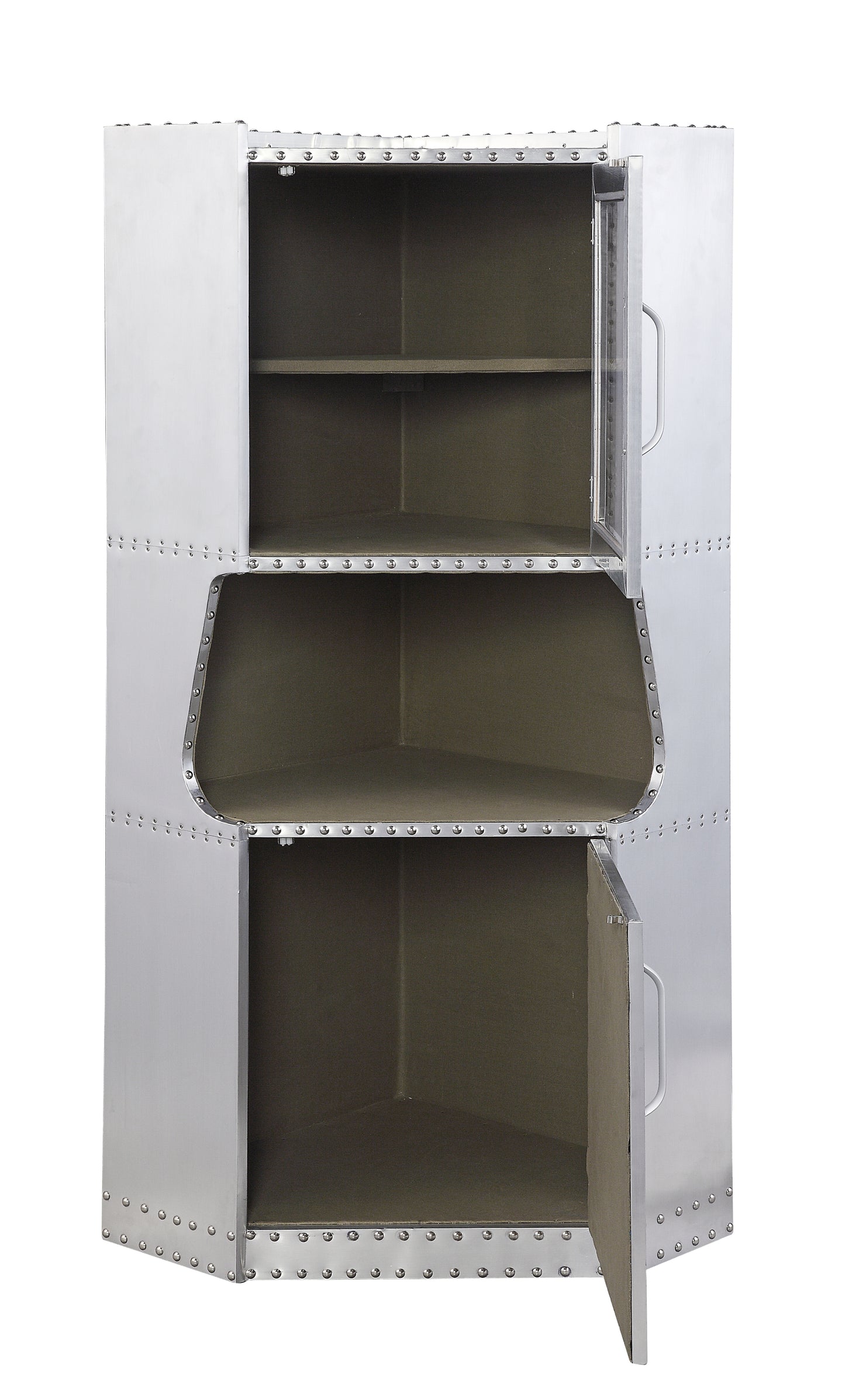 Aluminum 2-Door Cabinet with 1 Shelf