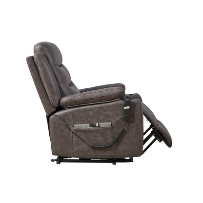 Liyasi Electric Power Lift Recliner Chair  with 1 Motor, 3 Positions, 2 Side Pockets, Cup Holders,Suede fabric