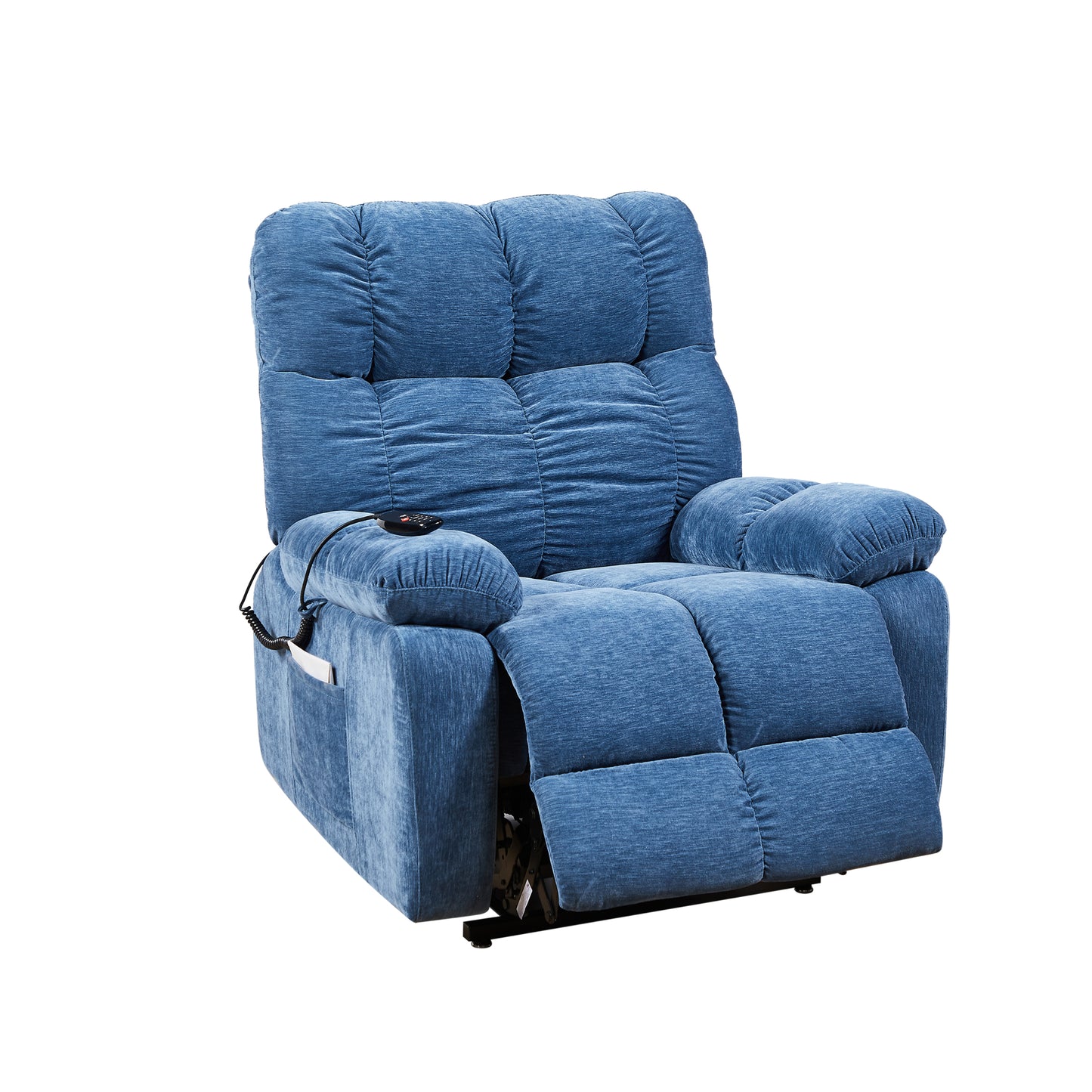 Liyasi Electric Power Lift Recliner Chair  with Airbag Massage and Heating for Elderly, 3 Positions, 2 Side Pockets, USB Charge Ports, High-end  Quality Cloth Power Reclining Chair