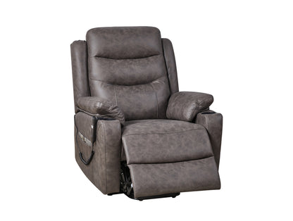 Liyasi Electric Power Lift Recliner Chair  with 1 Motor, 3 Positions, 2 Side Pockets, Cup Holders,Suede fabric