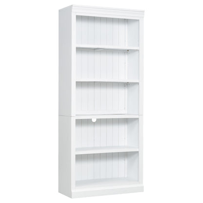 83.4" Tall Two Wood Bookcase with Two Corner Shelf Suite,5-Tier Home Decor Bookshelves Suite with Adjustable Storage Shelves,Free Standing Storage Shelves Suite for Living Room,Home Office,White